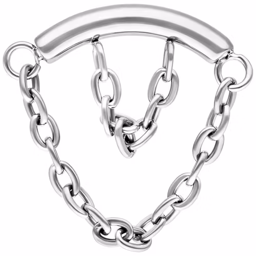 Floating helix smycke med två hängande kedjor