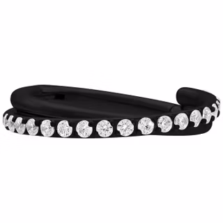 Crossed clickerring i svart Titan 1,2x olika storlek