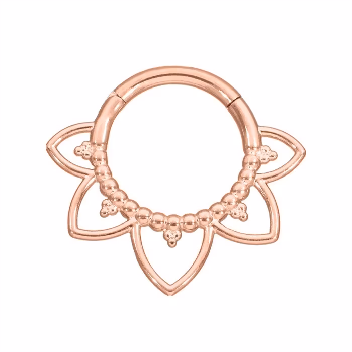 Rose ring med blomliknande detaljer 1,2x8 mm