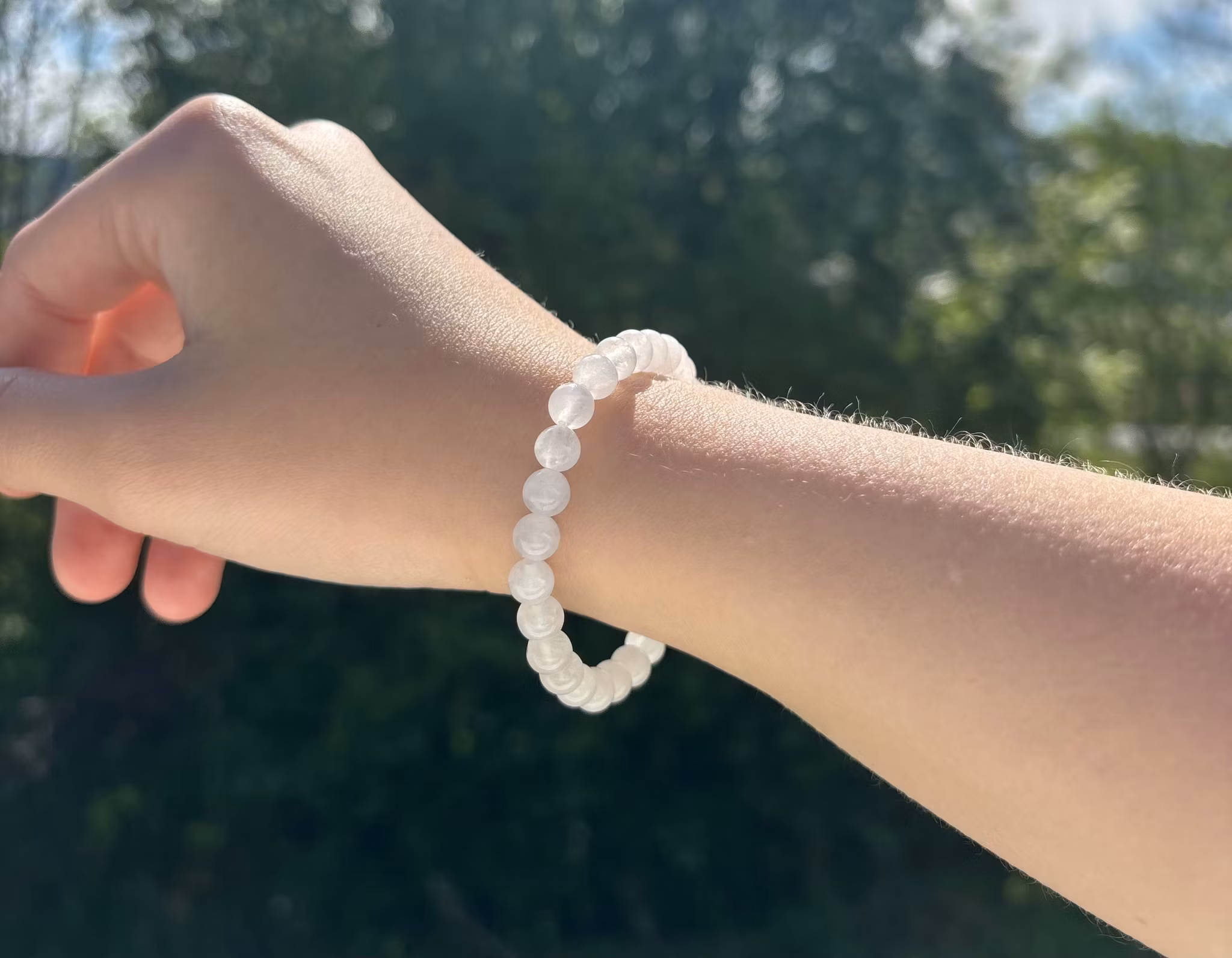 Vitt Malaysia Jade armband