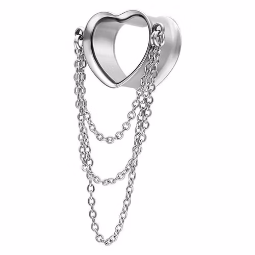 Hjärtformad tunnel med tre hängande kedjor 8mm