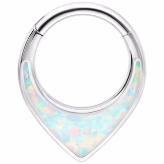 Droppformat septumsmycke opal Titan 1,2x8 mm