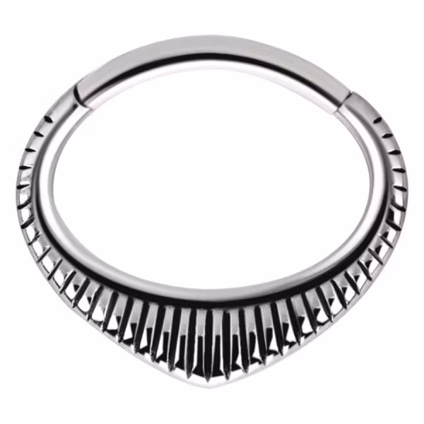 Clickerring med randig design 1,2x6/9 mm