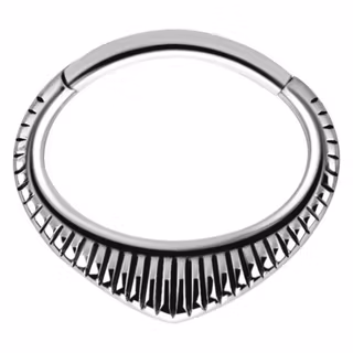 Clickerring med randig design 1,2x6/9 mm