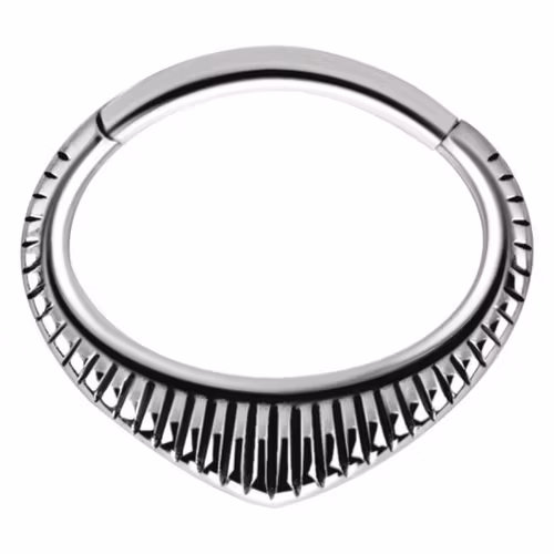 Clickerring med randig design 1,2x6/9 mm