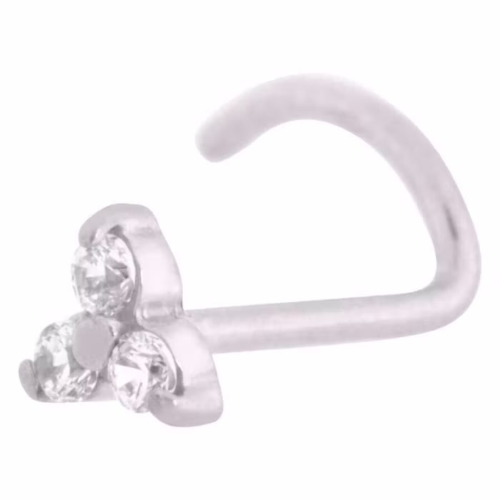 Nässkruv med tre vita stenar 0,8 mm