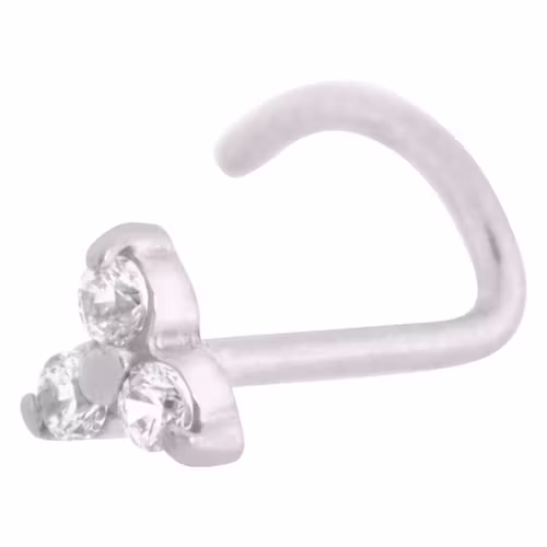 Nässkruv med tre vita stenar 0,8 mm