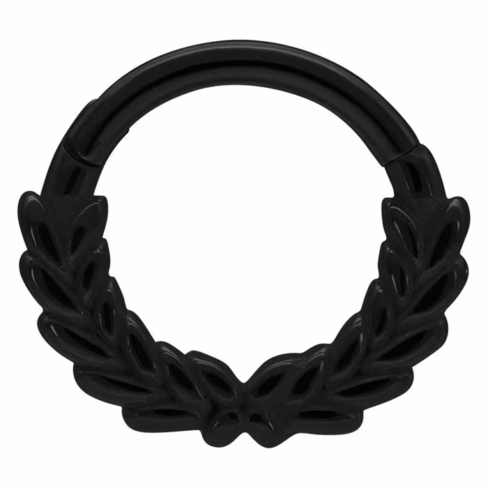 Svart septum clicker med blad 1,2x8 mm