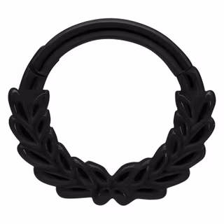 Svart septum clicker med blad 1,2x8 mm