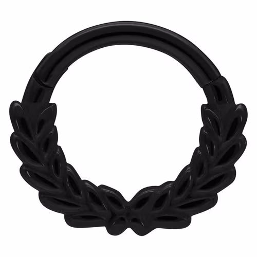 Svart septum clicker med blad 1,2x8 mm