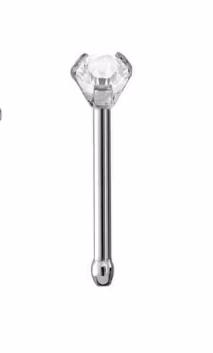 Nässtav med en kloinfattad vit sten 0,8 mm