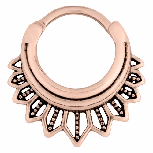 Maffigt septumsmycke i rose 1,2x10 mm