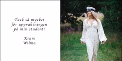 Vikta tackkort inkl. kuvert