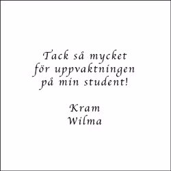 Enkelsidiga tackkort inkl. kuvert