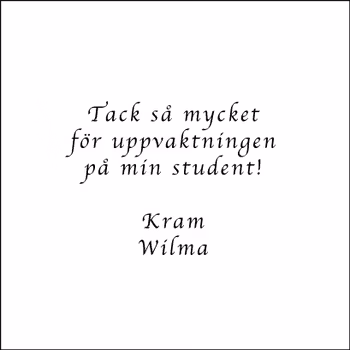 Enkelsidiga tackkort inkl. kuvert
