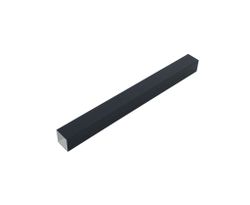 Aluminium firkantrør sort 25 x 25 mm