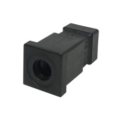 Endestykke 25 x 25 mm med gjenge M10 sort