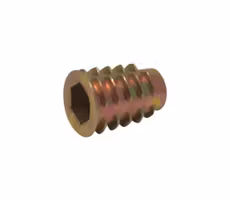 Gjengeinnsats med krave - gulkromatisert - M8 x 20 mm