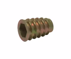 Gjengeinnsats med krave - gulkromatisert - M10 x 25 mm