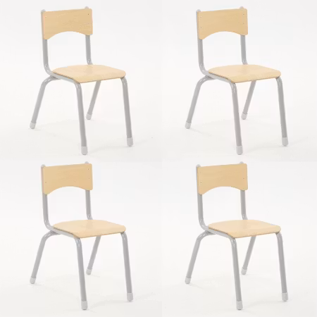 Barnstol 43 cm, 4-pack