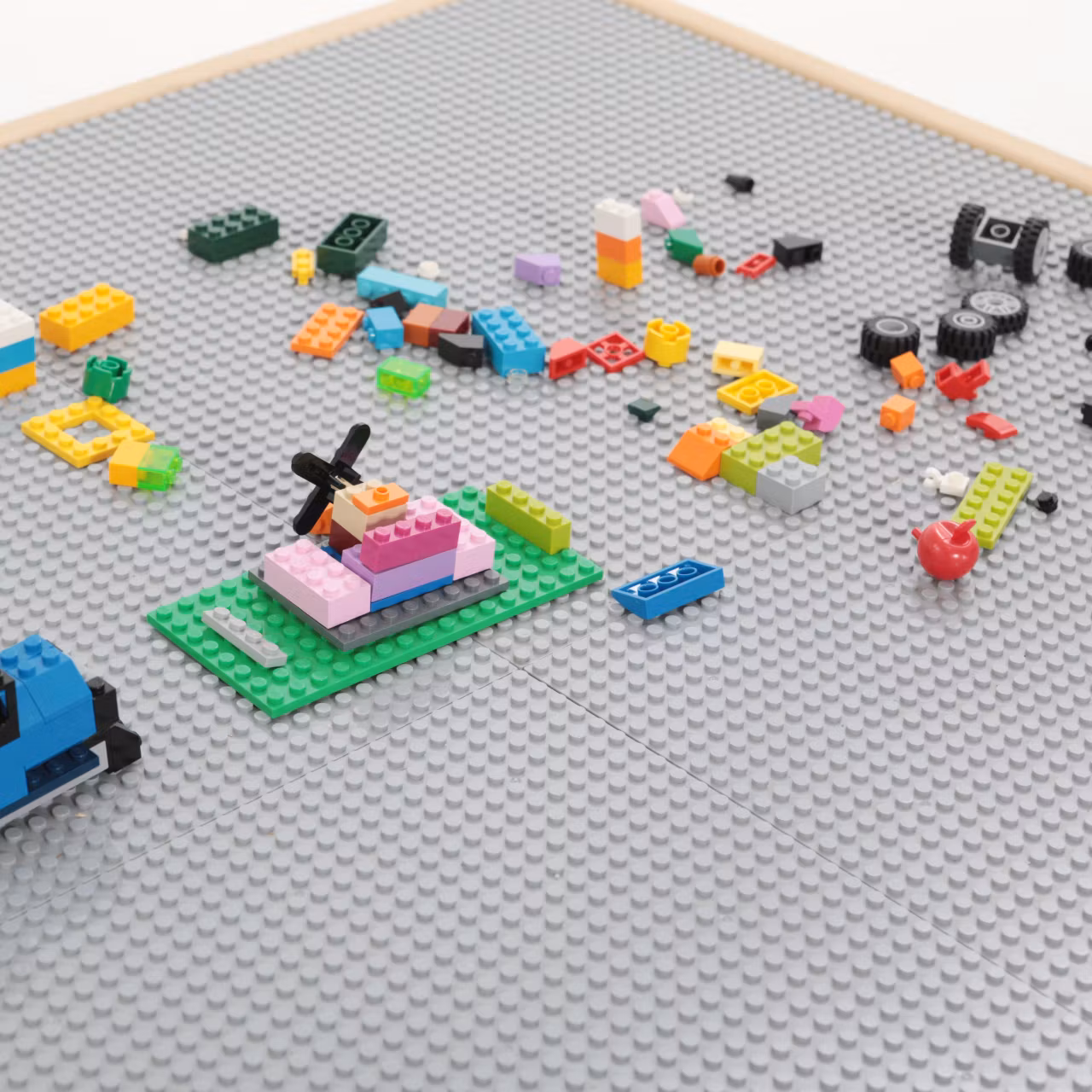 Lekvagn för byggklossar, LEGO-kompatibel