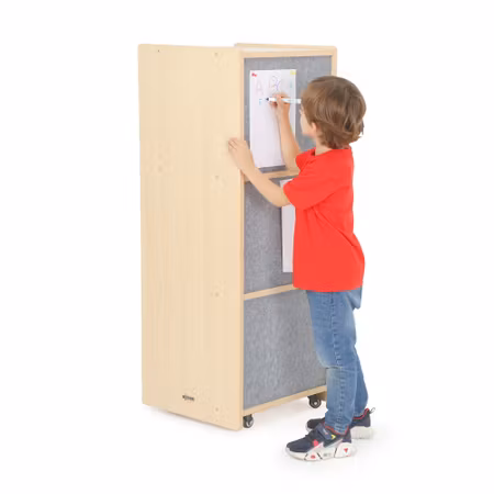 Mobil hylla med akustikpanel