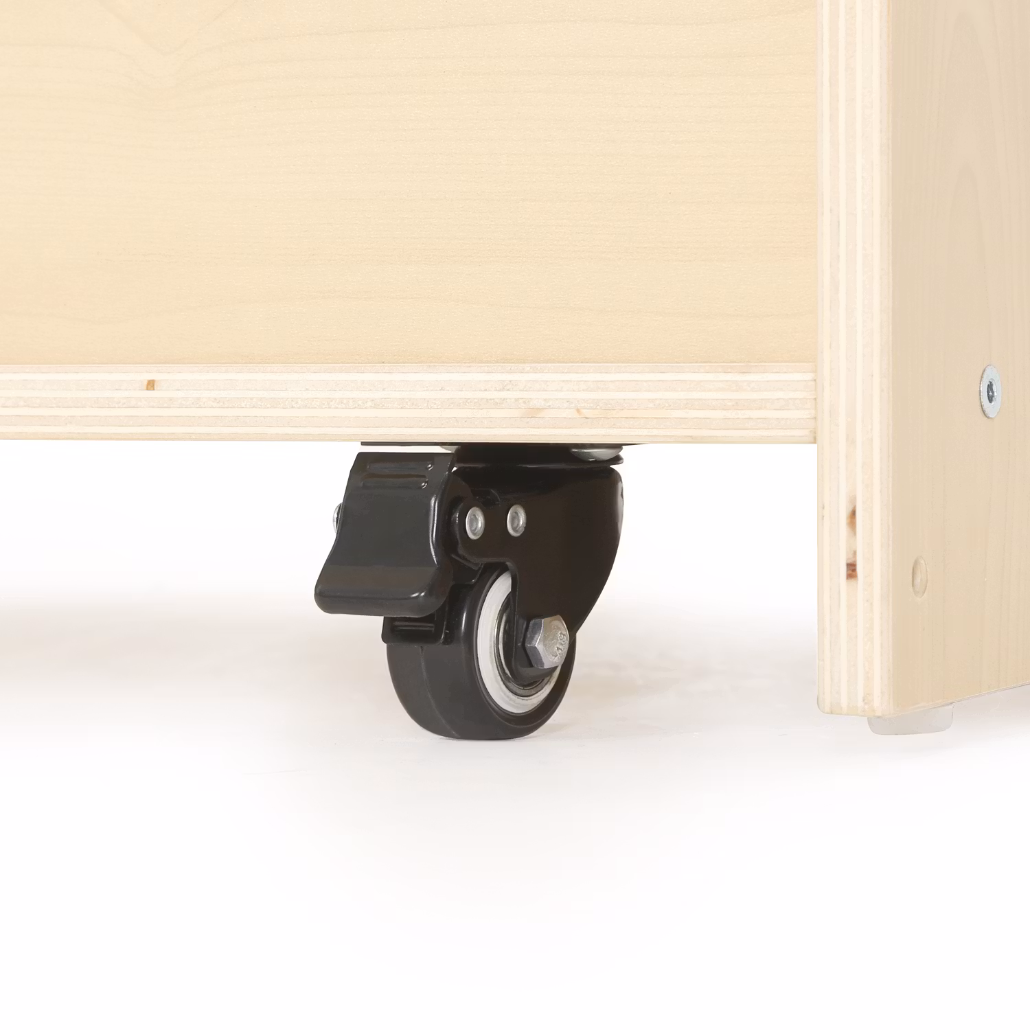 Låsbara hjul till hyllsystem