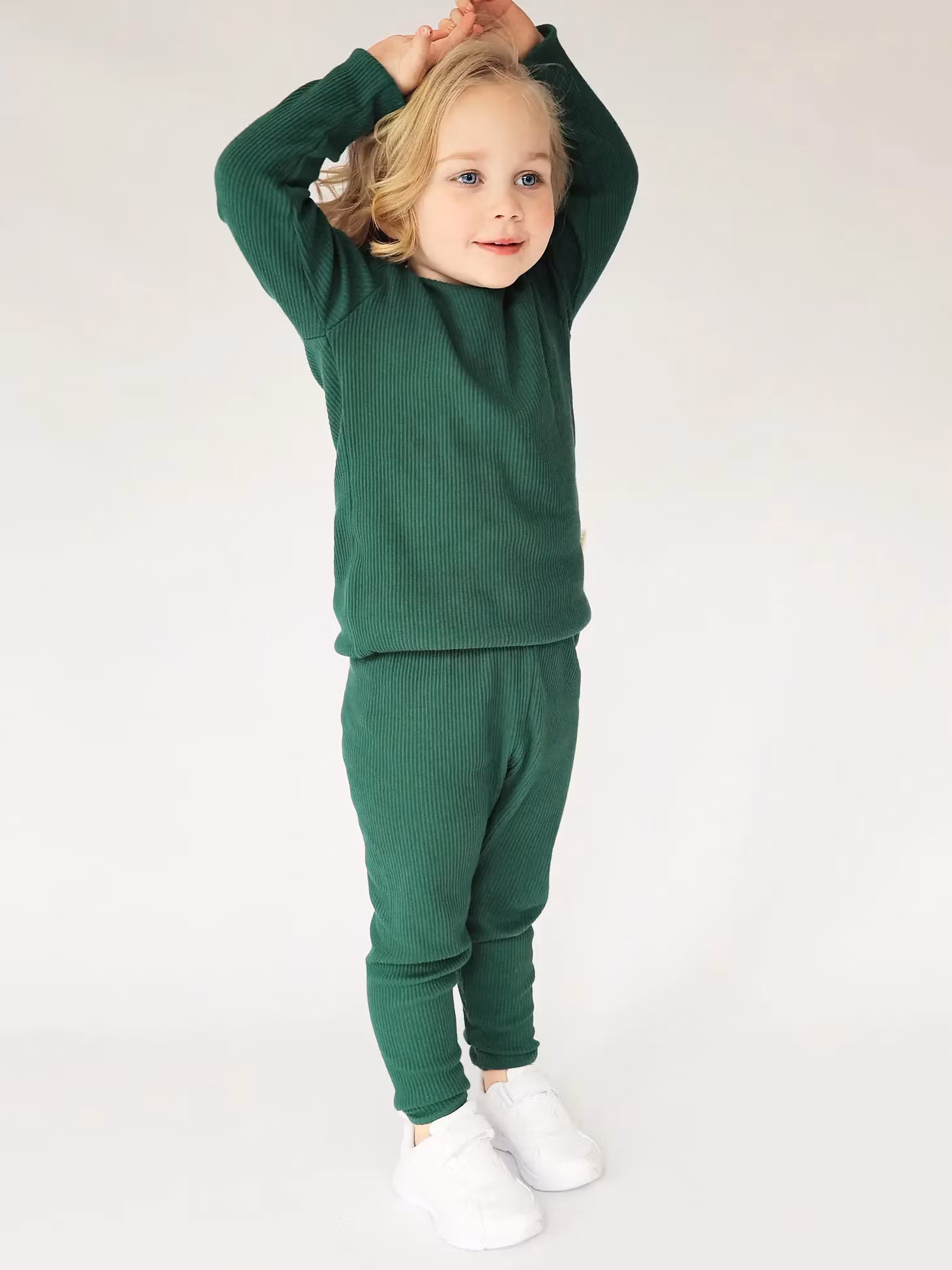 Loungewear sett, barn, Sage