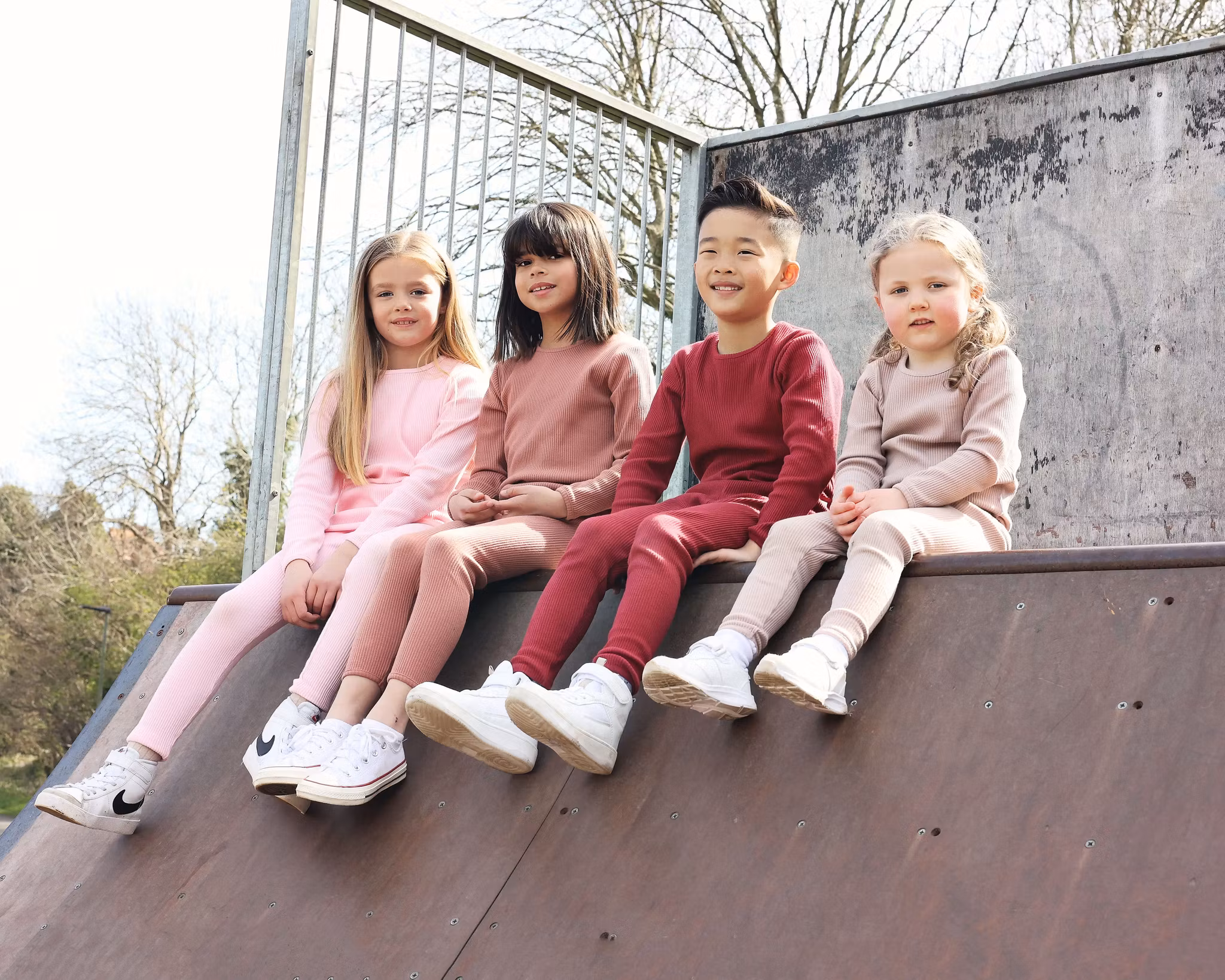 Loungewear sett, barn, Claret Red