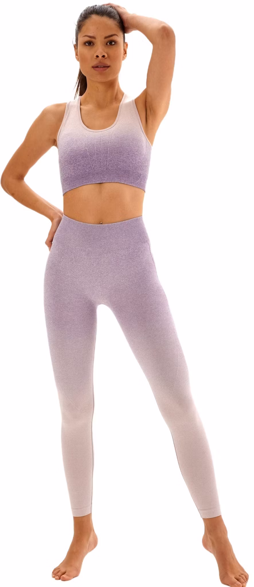 Treningssett, topp & tights, Lilla
