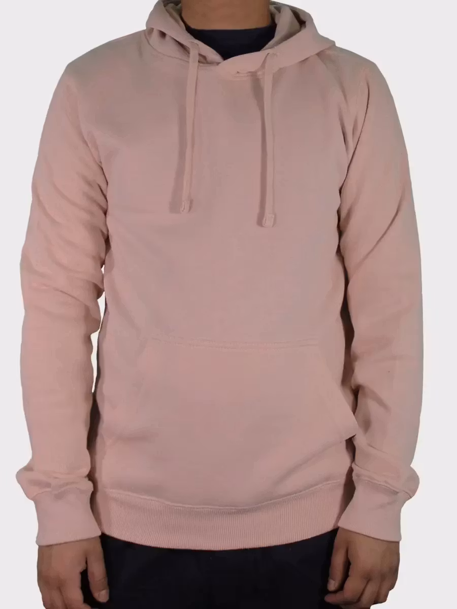 Basic Hoodie, Lys Rosa