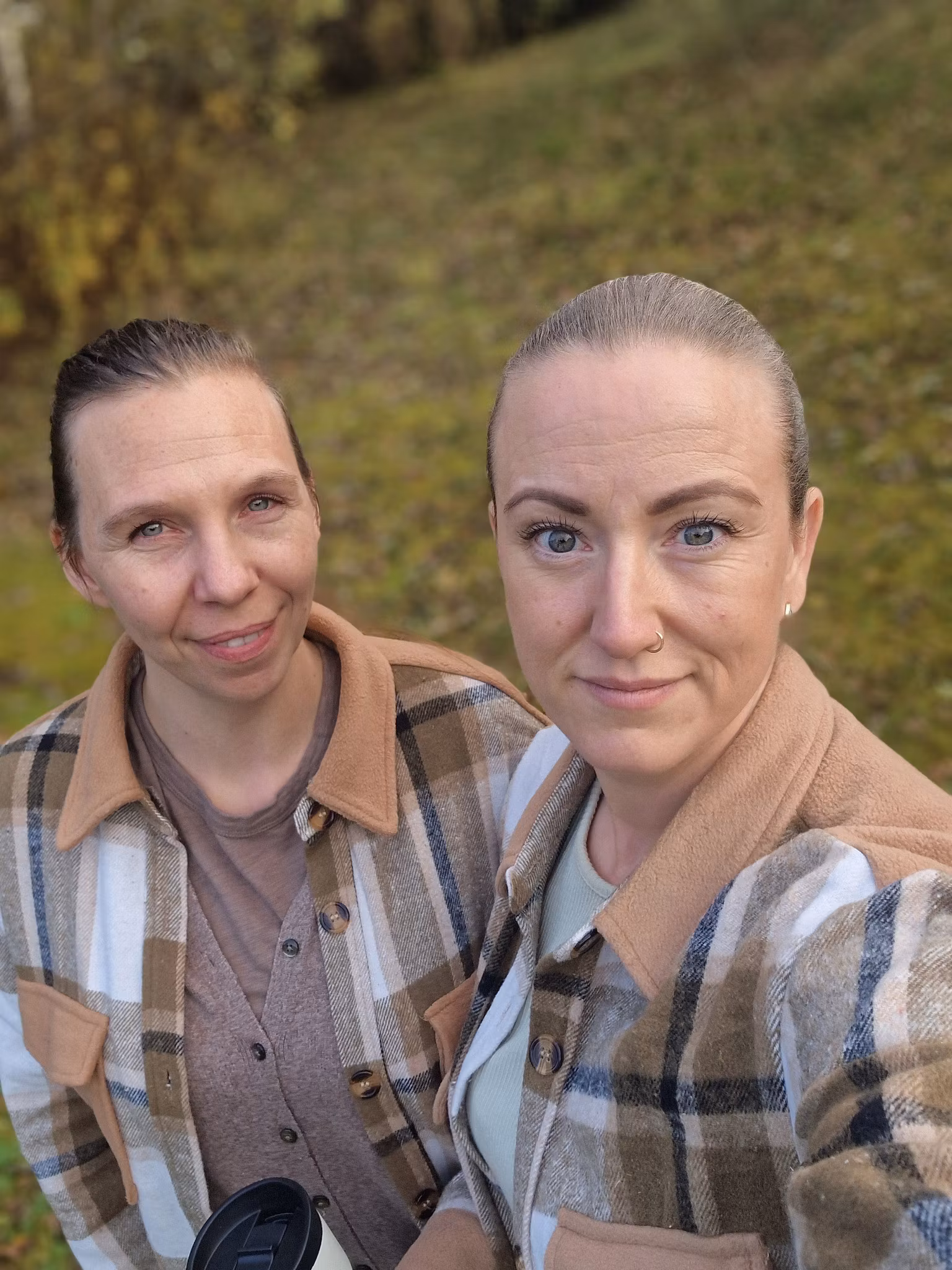 Lang skjorte med ruter