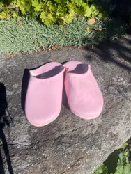 Tofflor Babouche skinn rosa