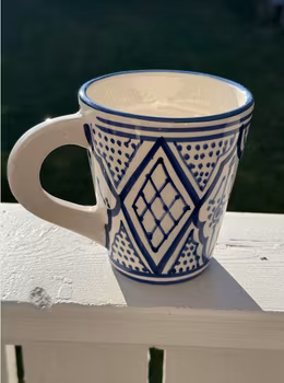 Mugg öra blå 11 cm