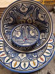 Blått multi mönster