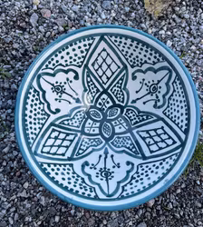 Marockansk keramikskål turkos