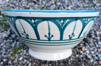 Marockansk keramikskål turkos