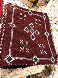 Kuddfodral i kaktussilke - Burgundy