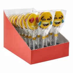 Lollipop - Smiley 25g (x 18st bl. motiv i display)
