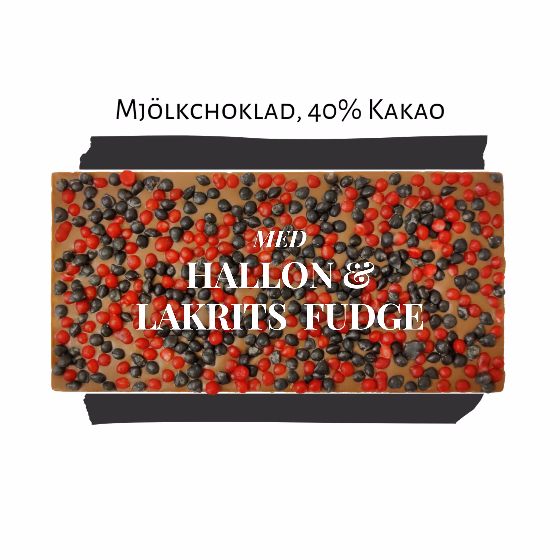 40% Choklad - Hallon & Lakrits Fudge 100g (x 10st)