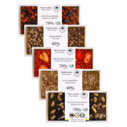 Mixlåda 12 - 70% & 40% Choklad (20st i KRT/5 sorter)