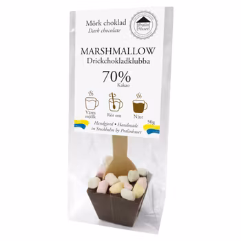 Drickchoklad - 70% Choklad - Marshmallows 50g (x 15st)