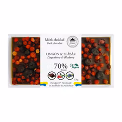70% Choklad - Lingon & Blåbär 100g (x 10st)