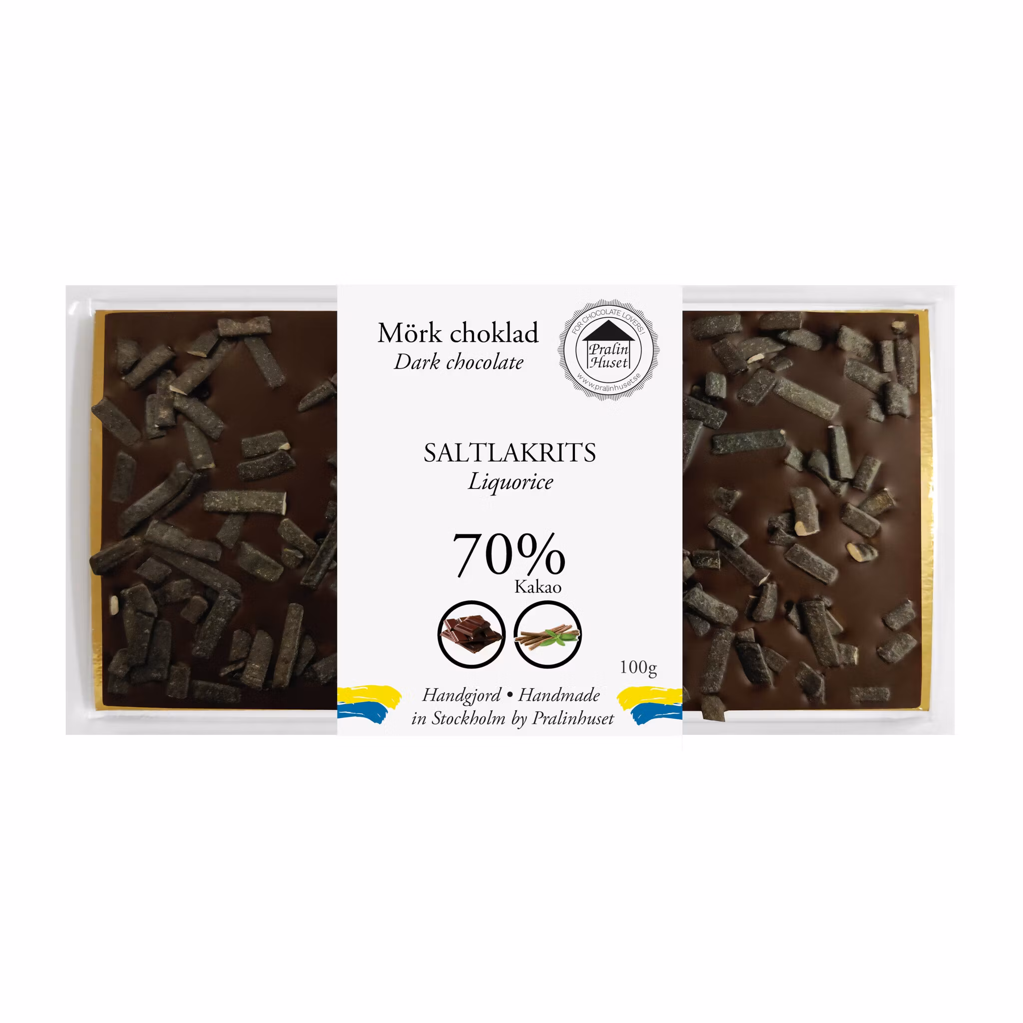 70% Choklad - Saltlakrits 100g (x 10st)