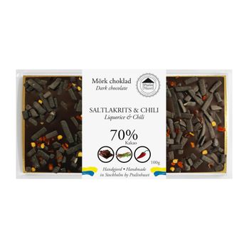 70% Choklad - Saltlakrits & Chili (x 10st)