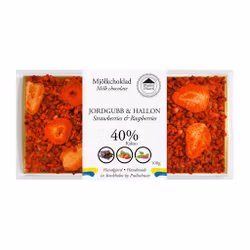 40% Choklad - Jordgubb & Hallon 100g (x 10st)