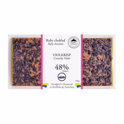 Ruby 48% Choklad - Violkrisp 100g (x 10st)