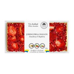 Vit Choklad - Jordgubb & Hallon 100g (x 10st)