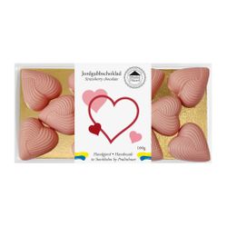 Små Hjärtan - Jordgubbschoklad 100g (x 10st)