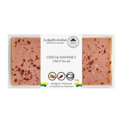 Jordgubbschoklad - Chili & Havssalt 100g (x 10st)